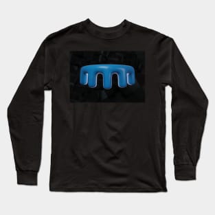 Blue Mustache Long Sleeve T-Shirt